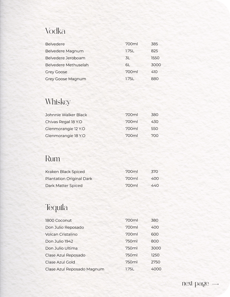 Bottle Service