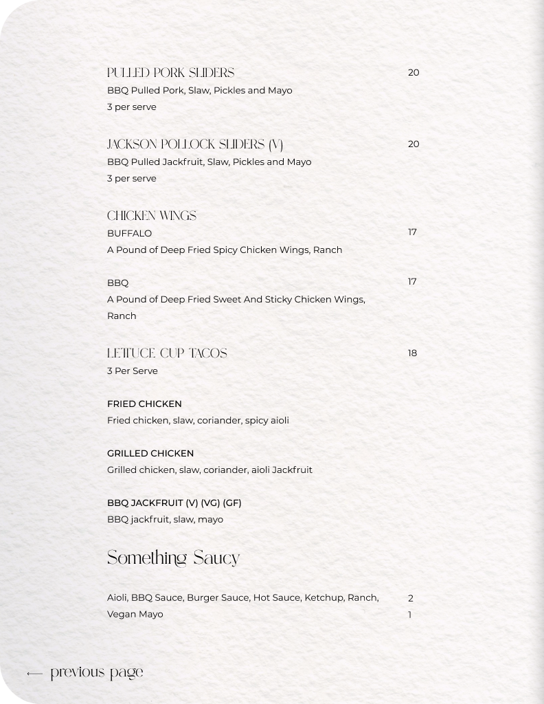 Food Menu