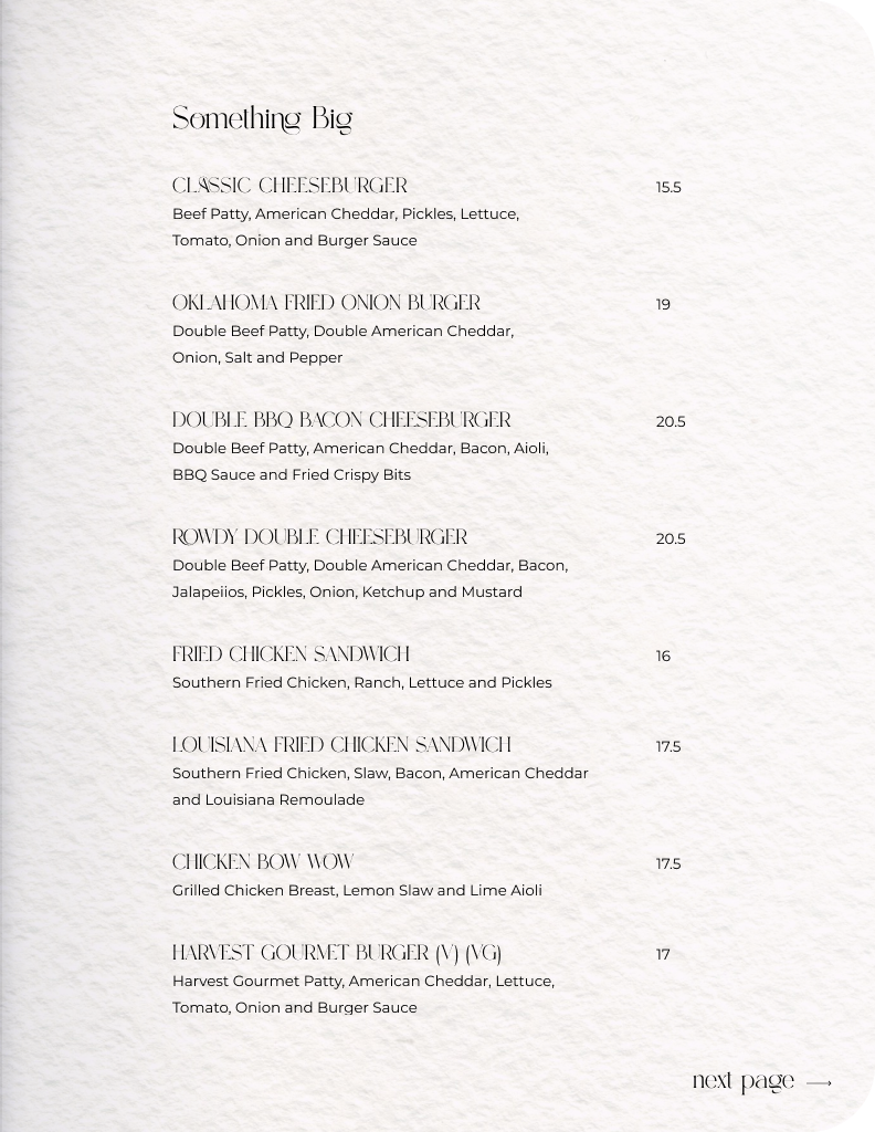 Food Menu
