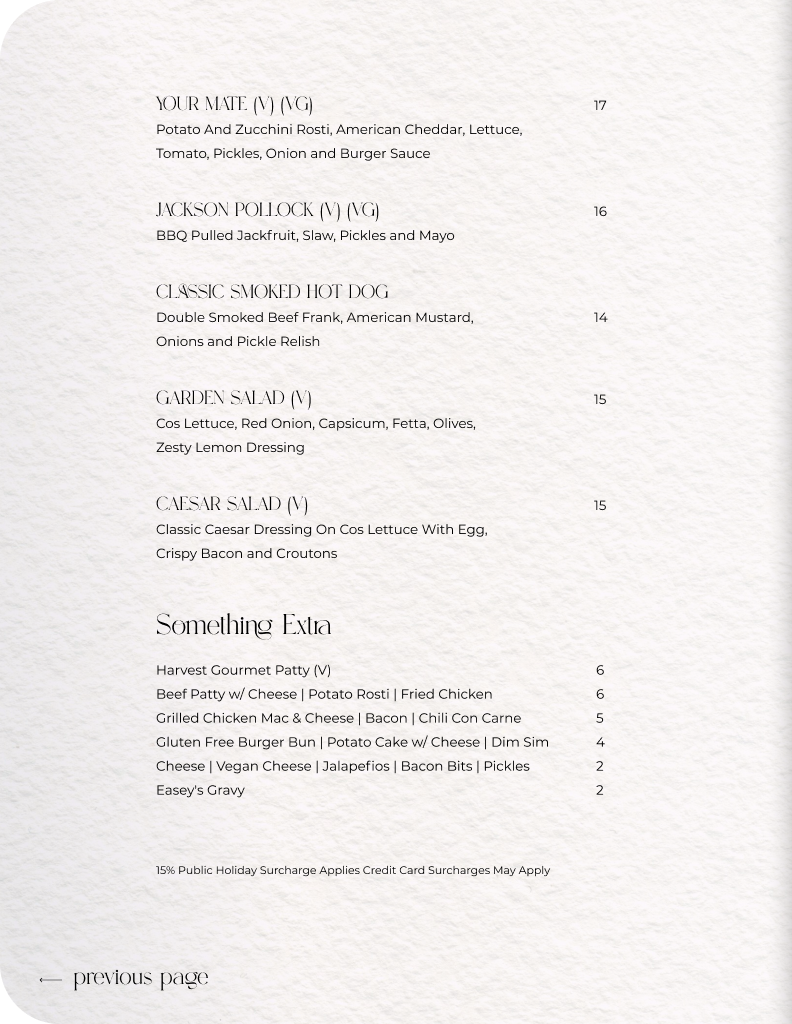 Food Menu